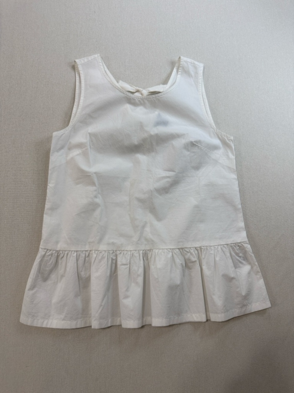J. Crew White Sleeveless Peplum Tank Top